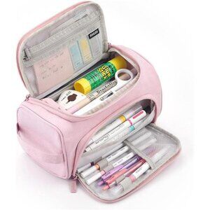 Big Capacity‎ Pencil Case Organizer, Large Storage Travel Cosmetic Bag for Women
